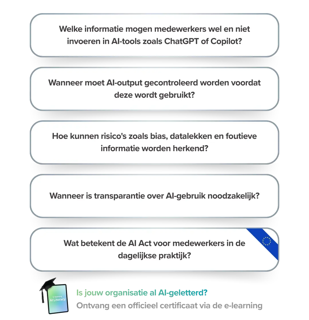E-learning AI-geletterdheid voor medewerkers en zzp'ers